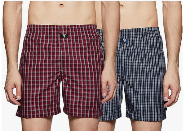 Tuzker Men's Cotton Classic Regular Fit Checkered Boxers (Color & Print May Vary)